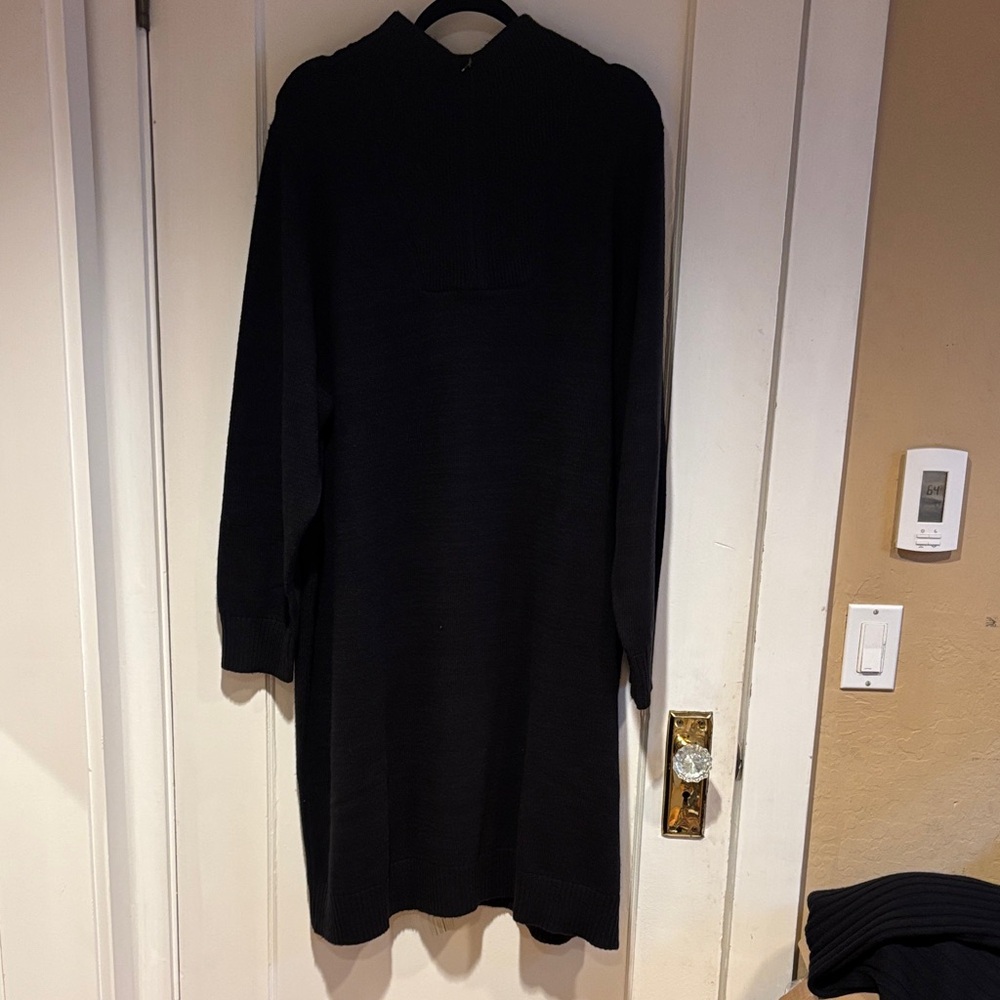 Lands' End Black Midi Dress